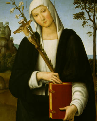 Catherine of Siena: Painting by Lo Spagna, about 1510–15, some 130 years after her death