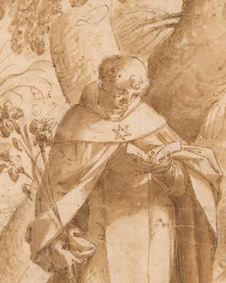 Dominic: Drawing by Bartholomaeus Spranger, about 1573, three and a half centuries after his death