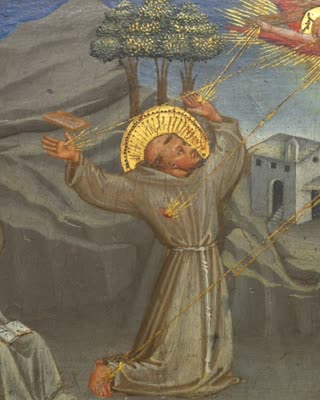 Francis of Assisi: Detail of a panel by Bicci di Lorenzo, about 1430, two centuries after his death