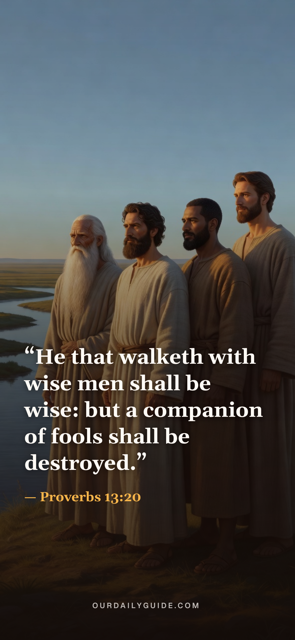 The verse as a phone wallpaper — with a film scene
