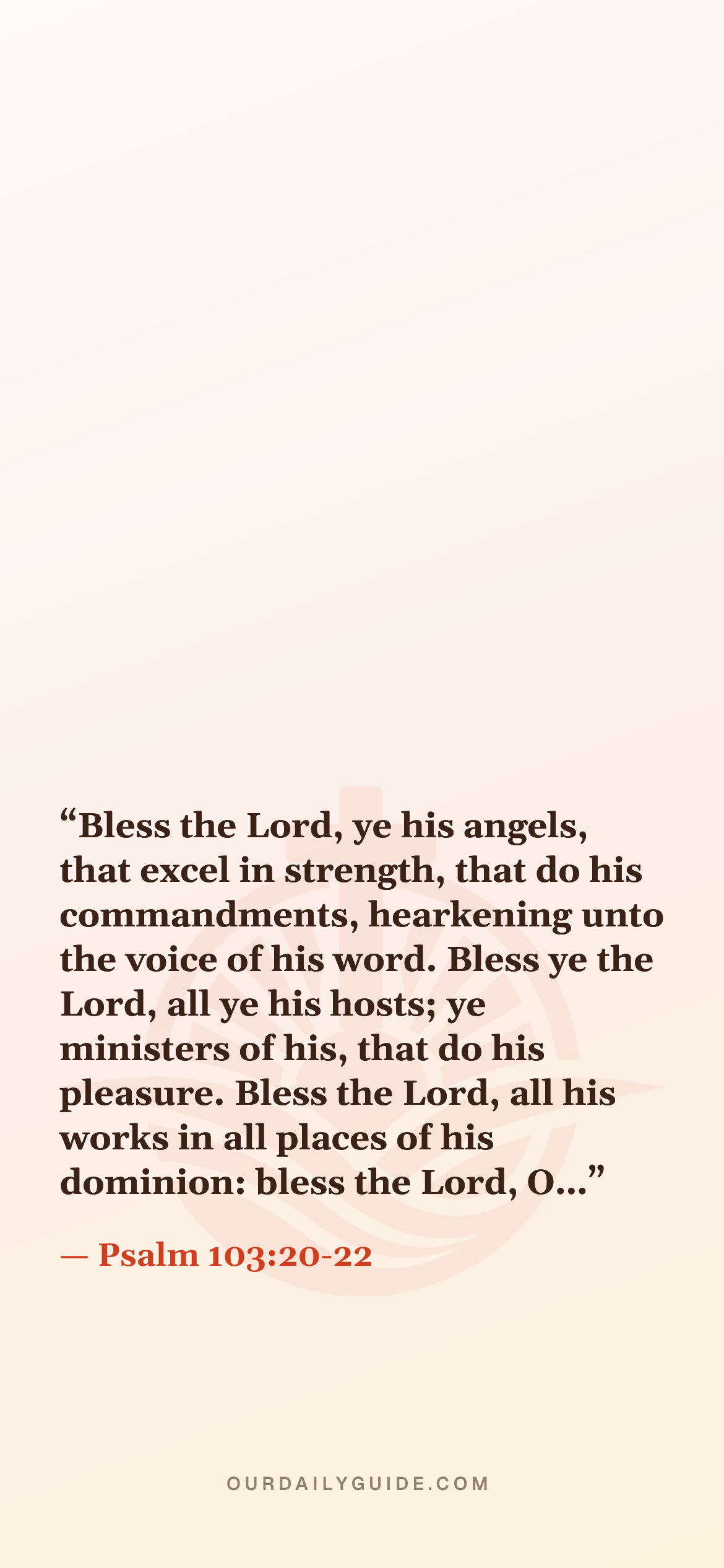 The verse as a phone wallpaper — plain