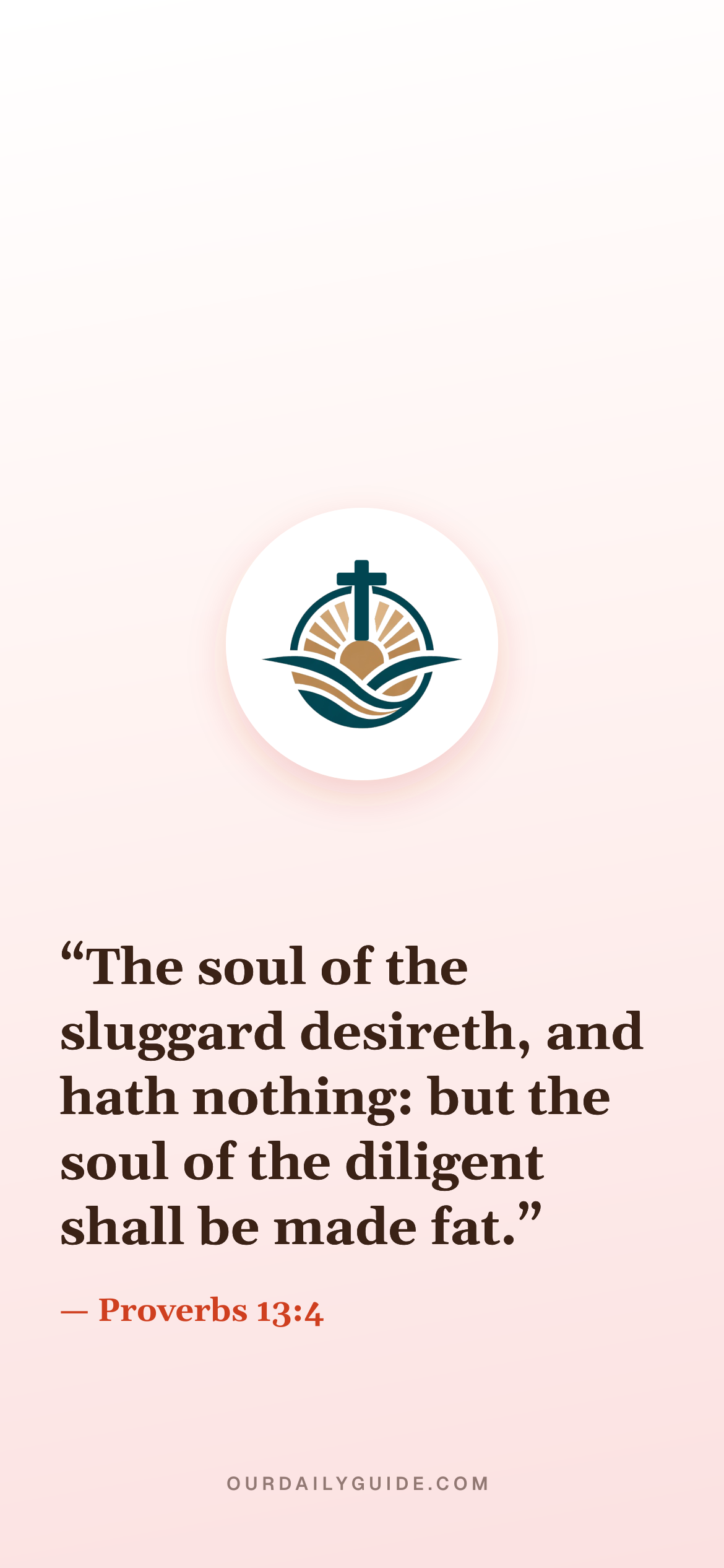 The verse as a phone wallpaper — logo on pink
