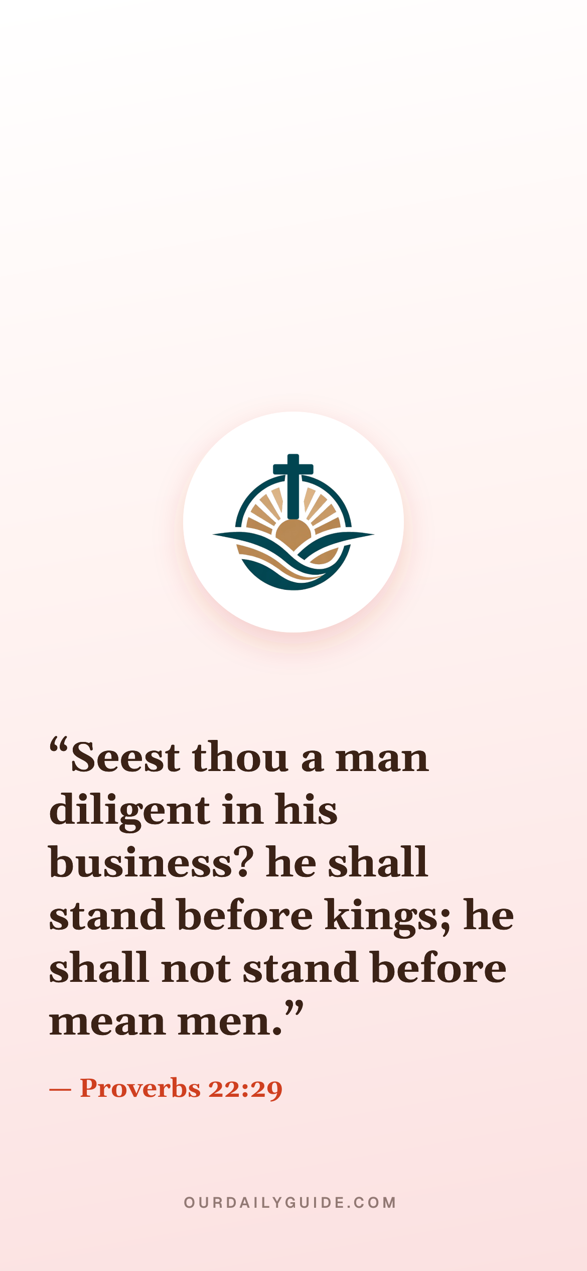 The verse as a phone wallpaper — logo on pink