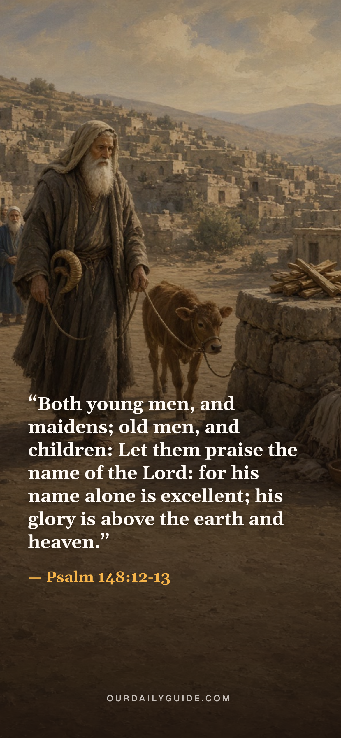 The verse as a phone wallpaper — with a film scene