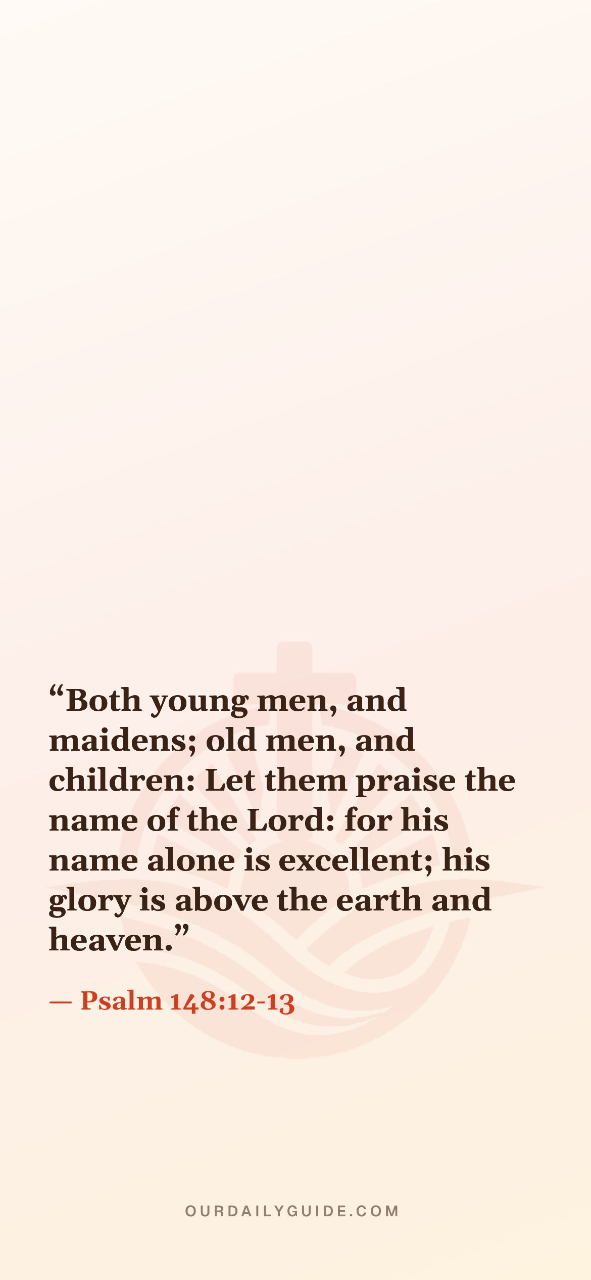 The verse as a phone wallpaper — plain