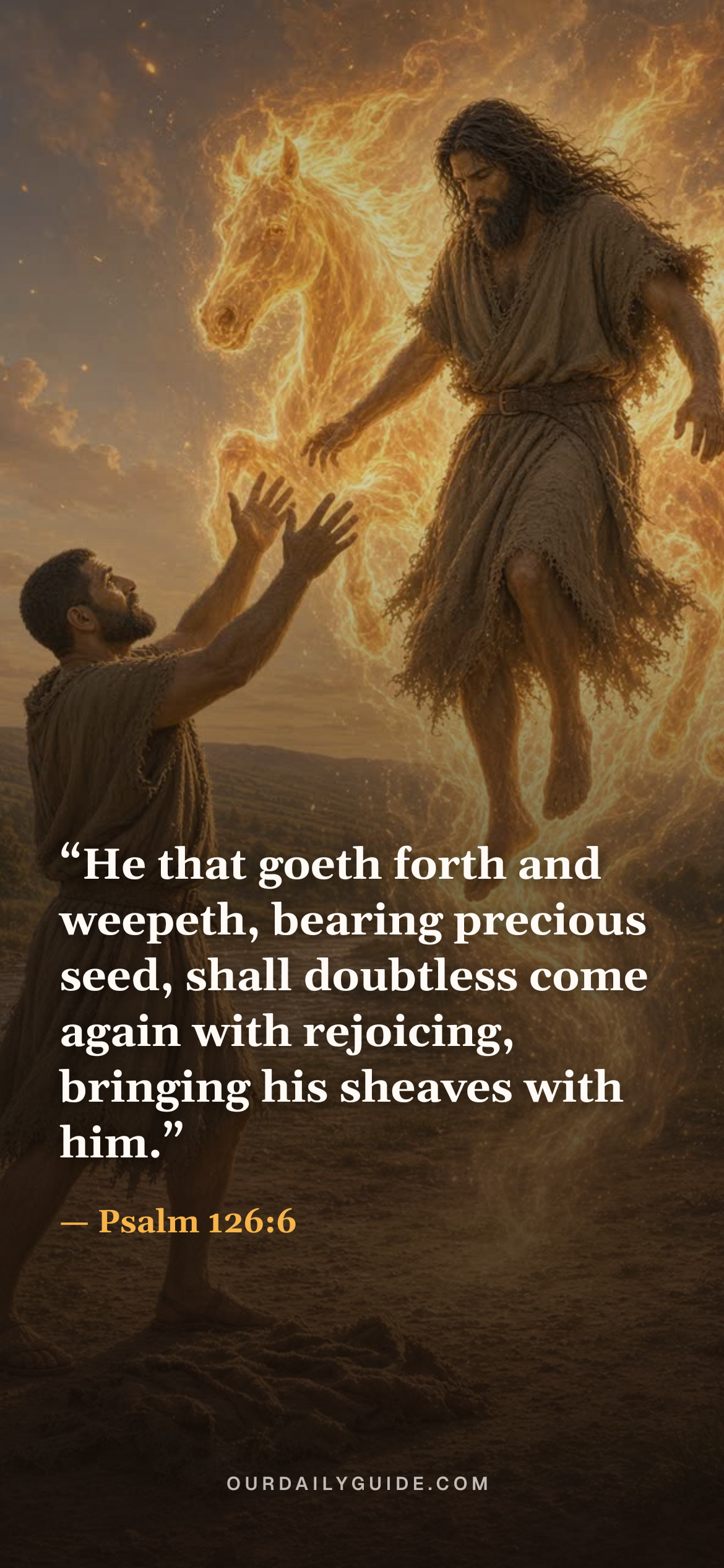 The verse as a phone wallpaper — with a film scene