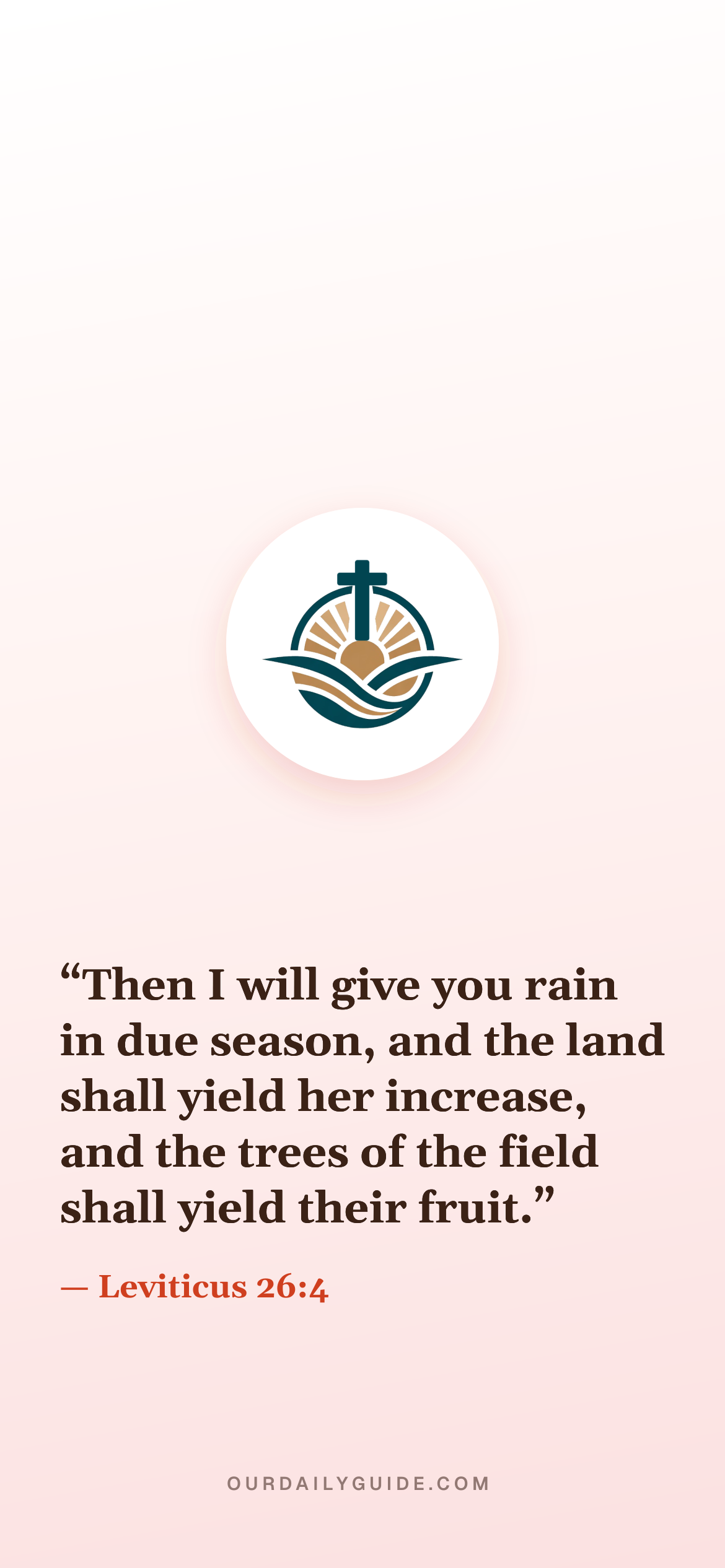 The verse as a phone wallpaper — logo on pink