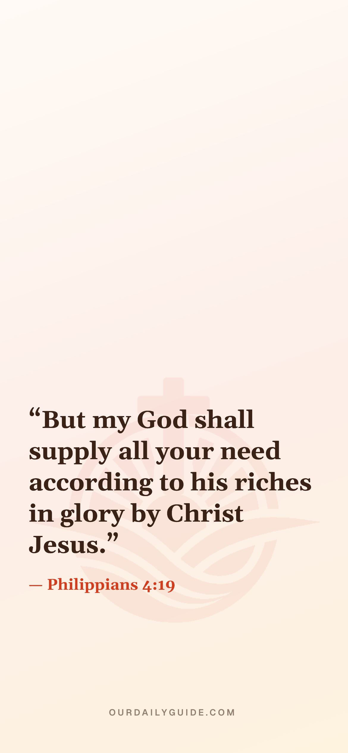The verse as a phone wallpaper — plain