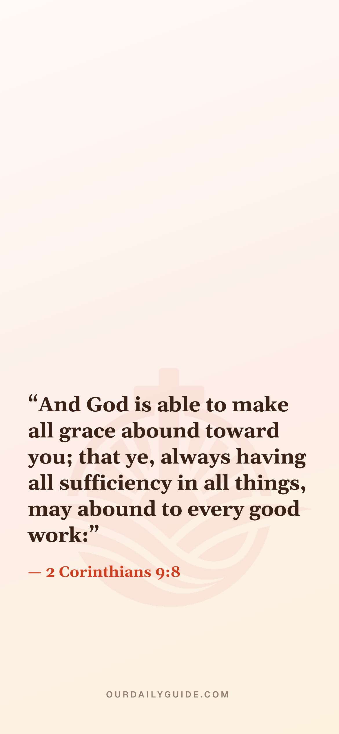 The verse as a phone wallpaper — plain