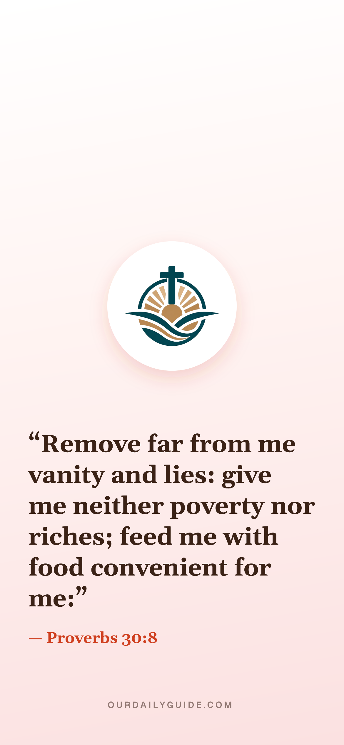 The verse as a phone wallpaper — logo on pink